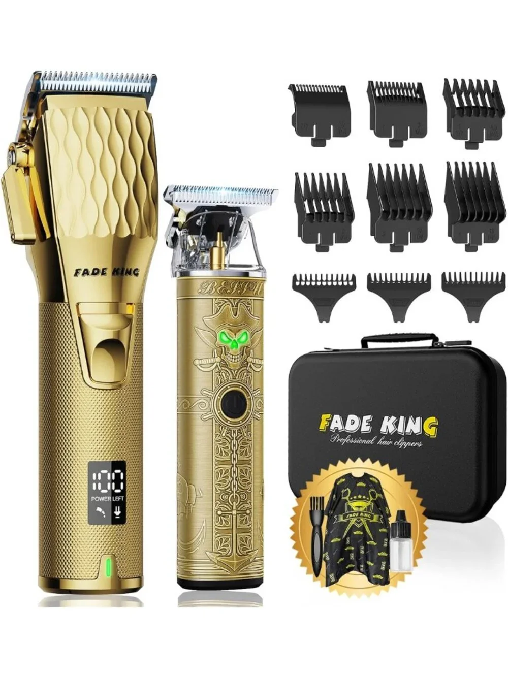 Professional Cordless Hair Clippers & Trimmer Kit for Men | High-Speed Fade